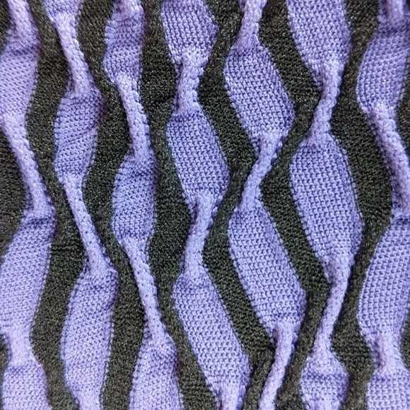 Liz Claiborne Ribbed Purple Striped Tank Top (Size: Small) - Picture 4 of 9